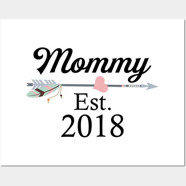 Mommy Est.2018 Wall Art by Diannas